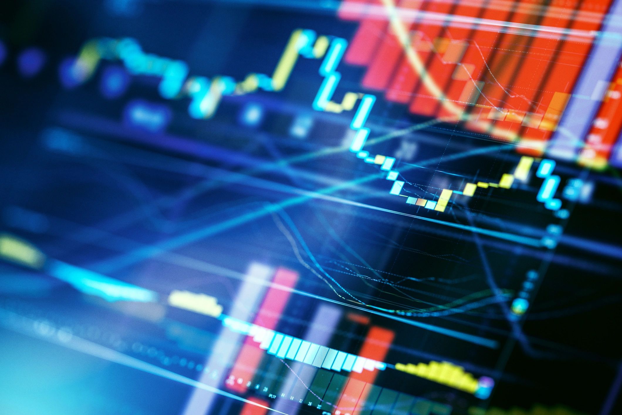 technical trading charts abstract