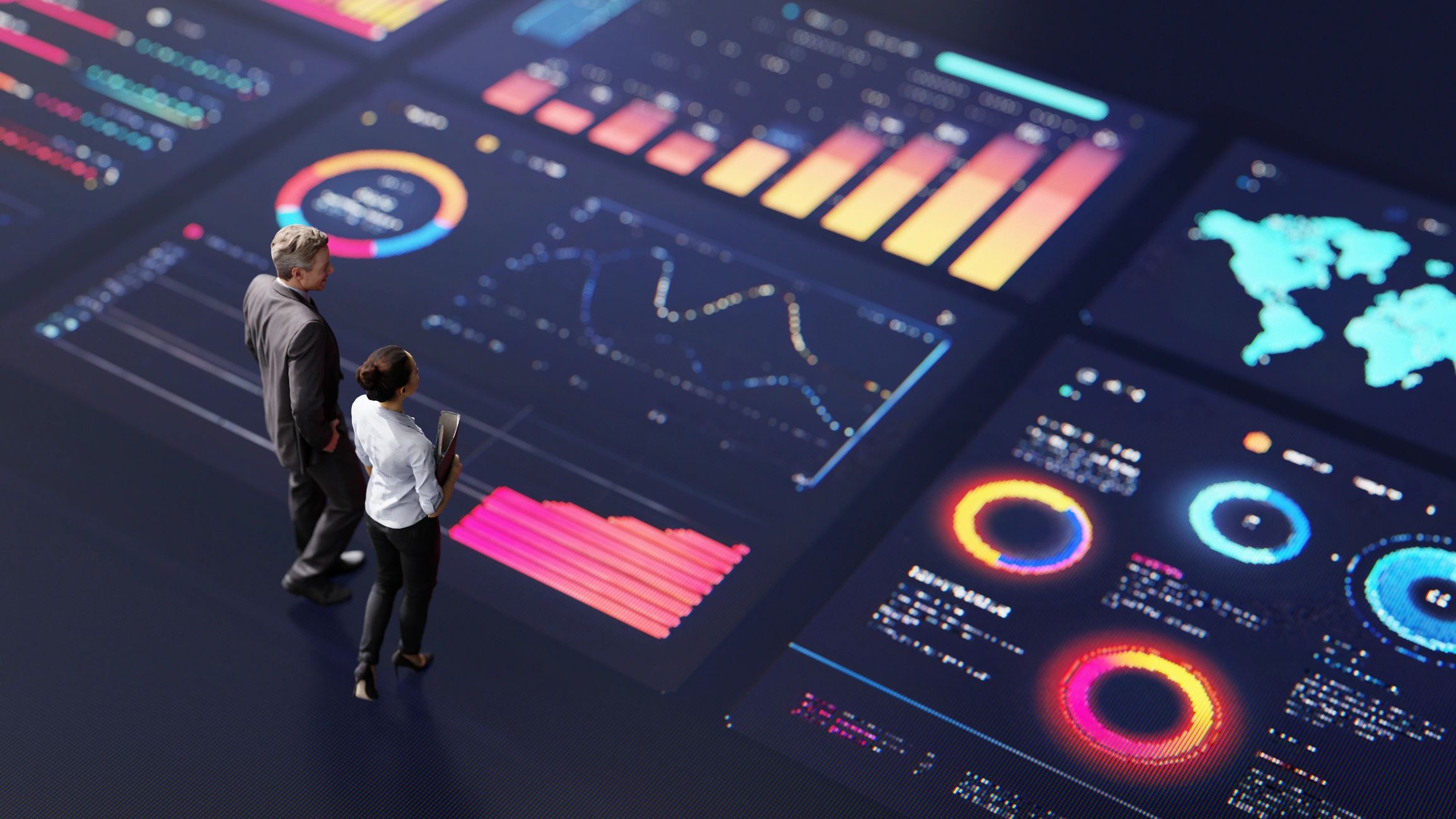 technical trading charts abstract